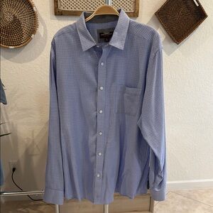 Johnston & Murphy Blue Casual Button Down Shirt